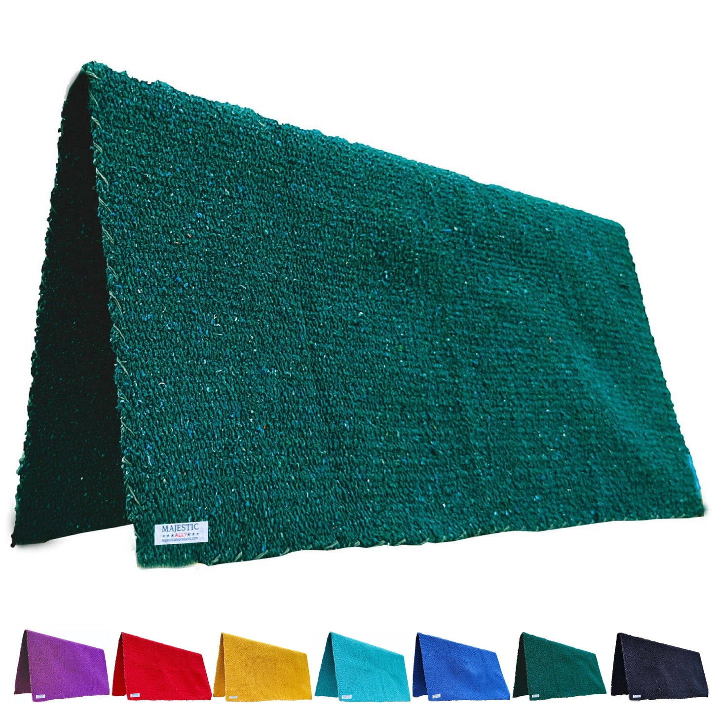 Majestic Ally Solid Color 34"x 36" Traditional Acrylic Saddle Blanket with Hemline Edges-3.7 lbs
