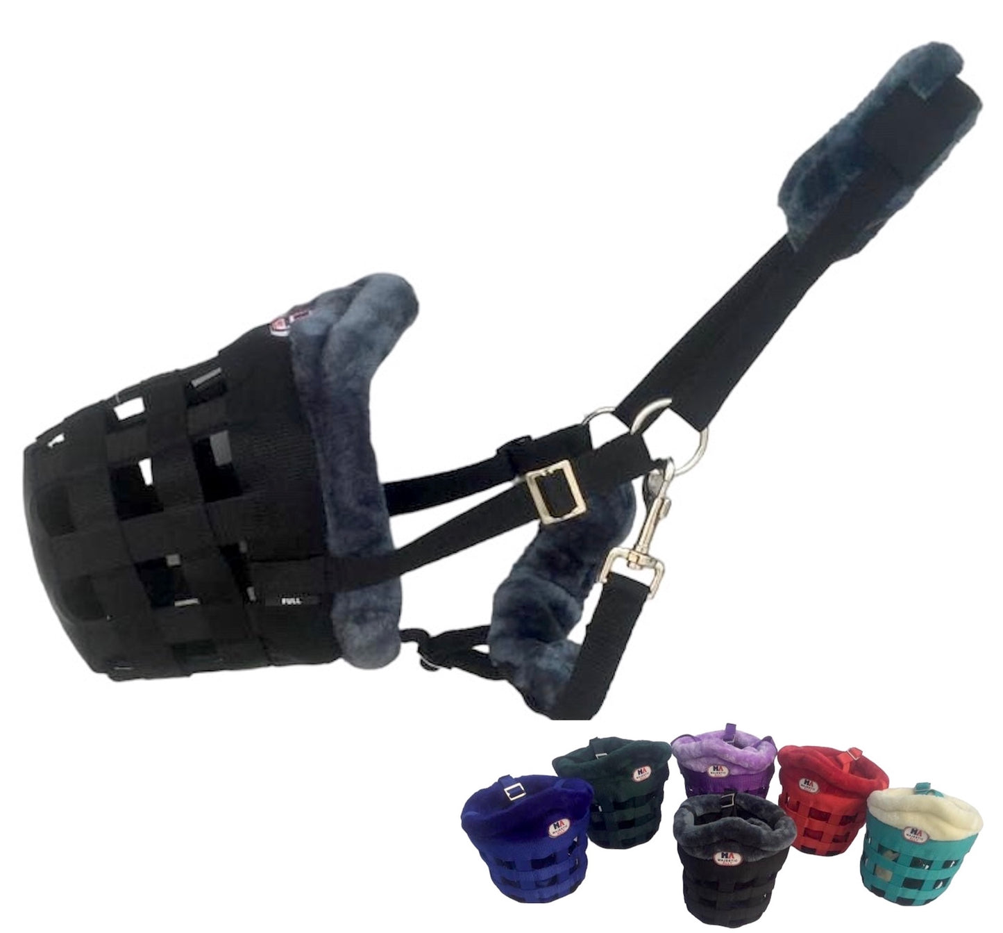 Majestic Ally Mink Fleece Padded Muzzle Halter Full