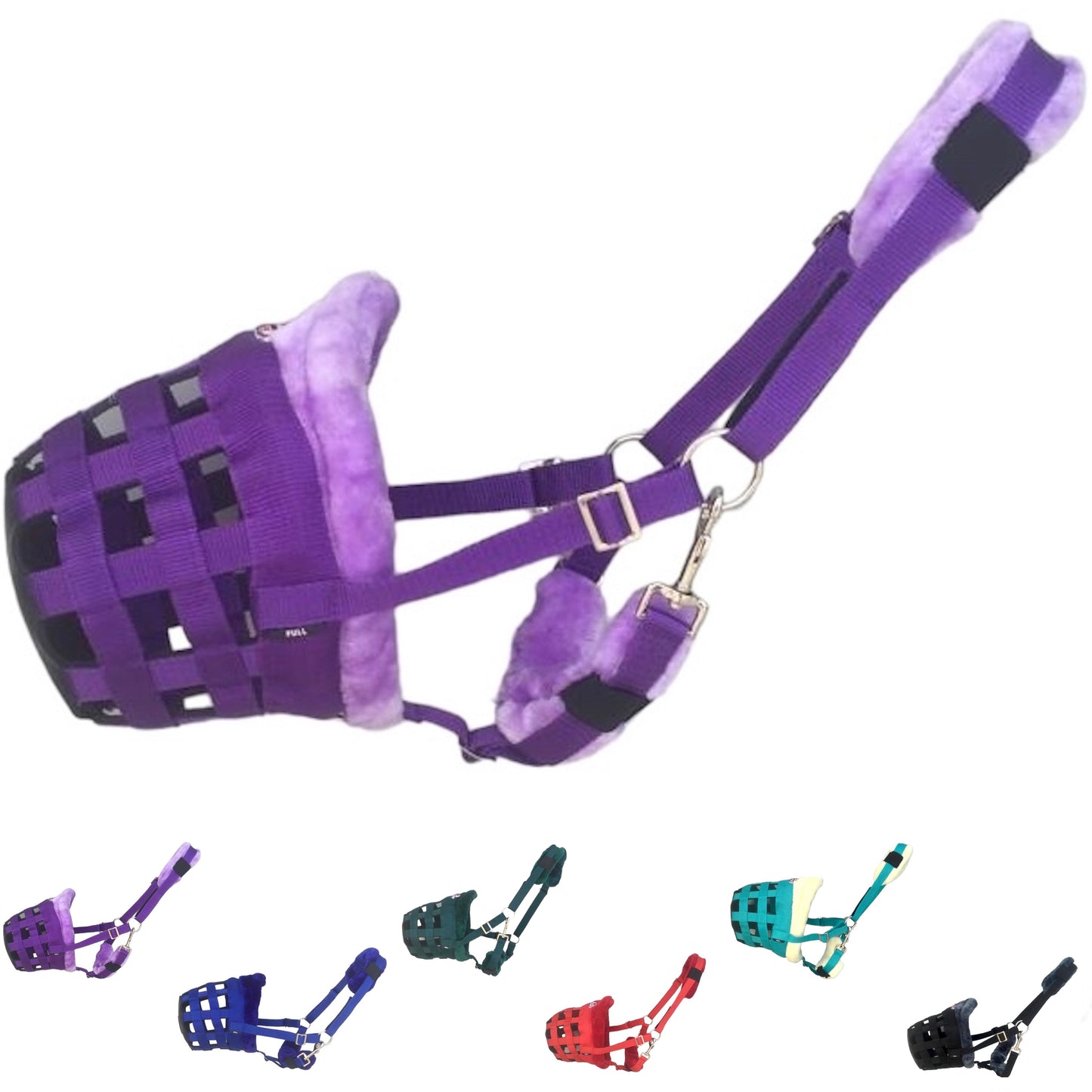 Majestic Ally Mink Fleece Padded Muzzle Halter Full