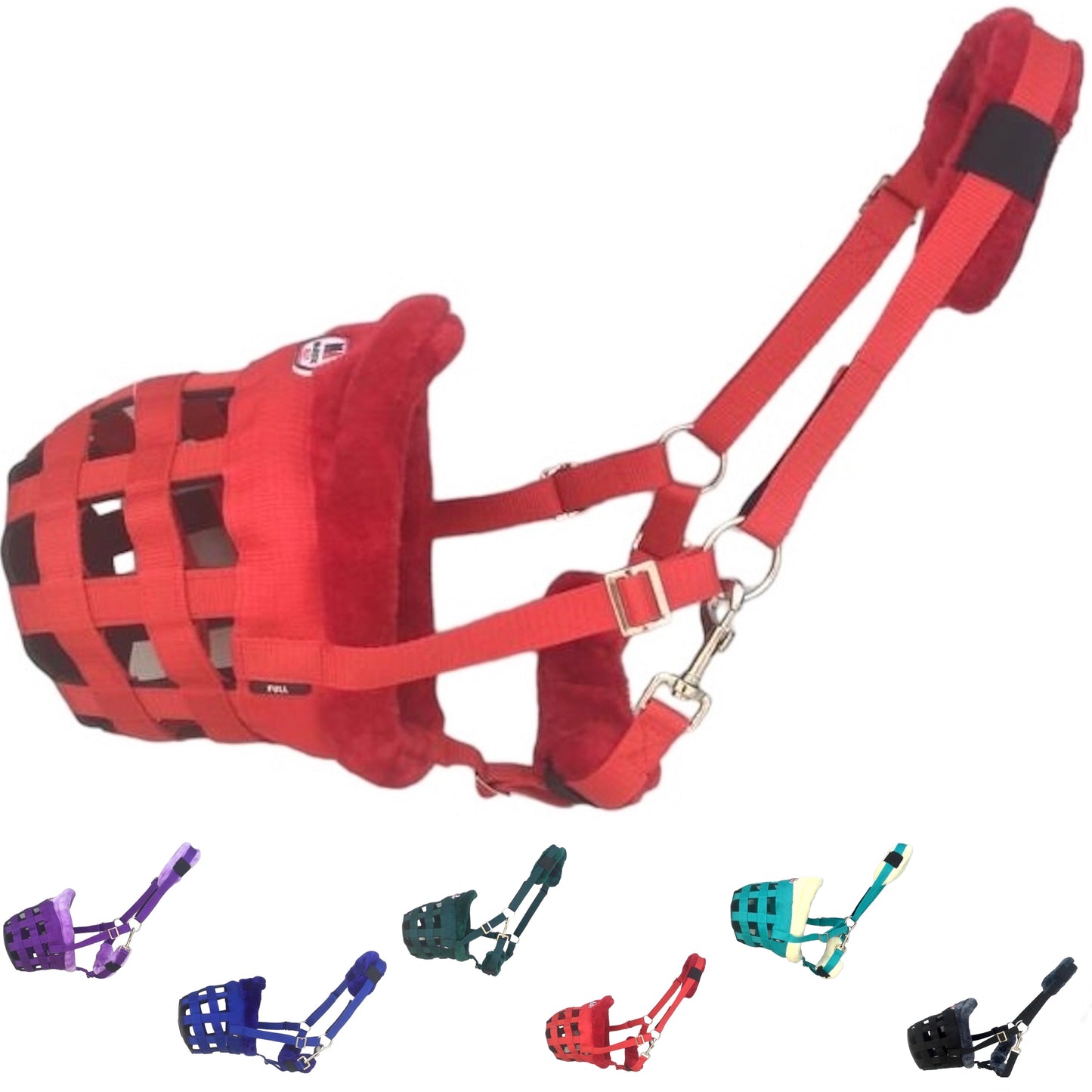 Majestic Ally Mink Fleece Padded Muzzle Halter Full