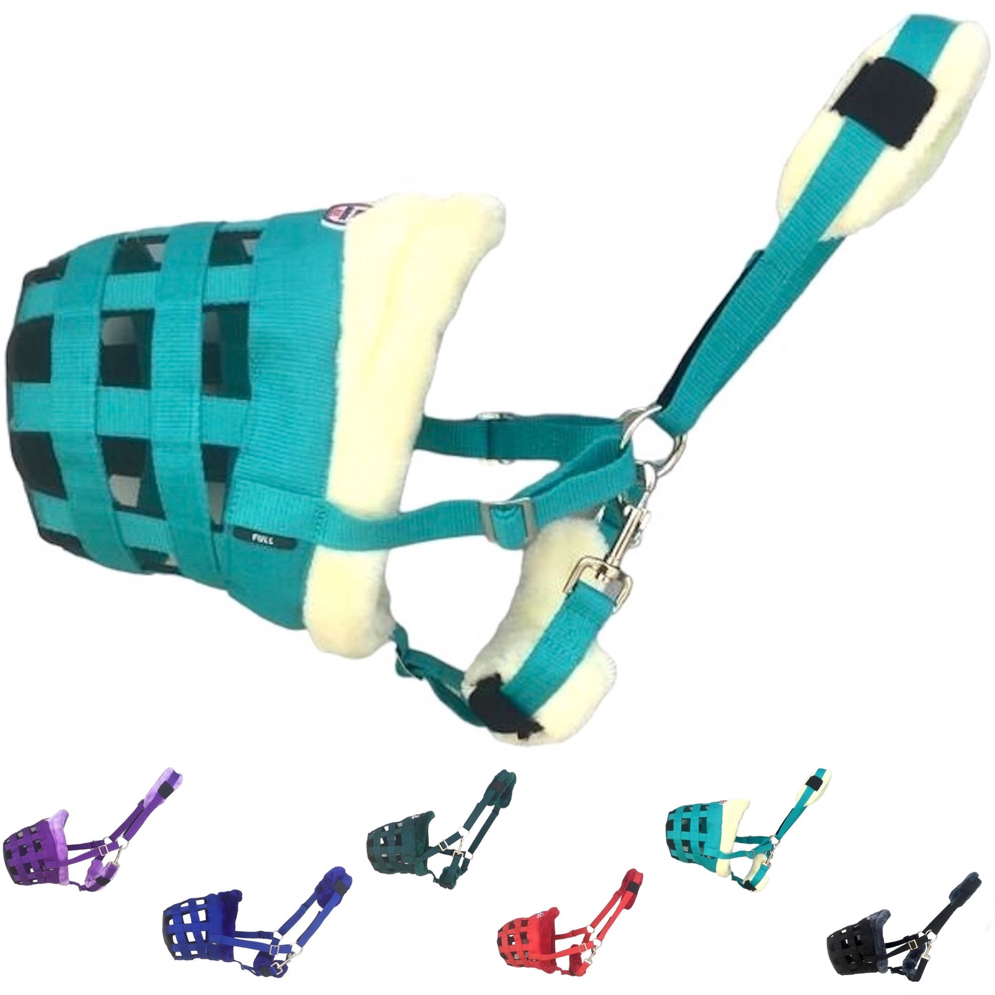 Majestic Ally Mink Fleece Padded Muzzle Halter Full