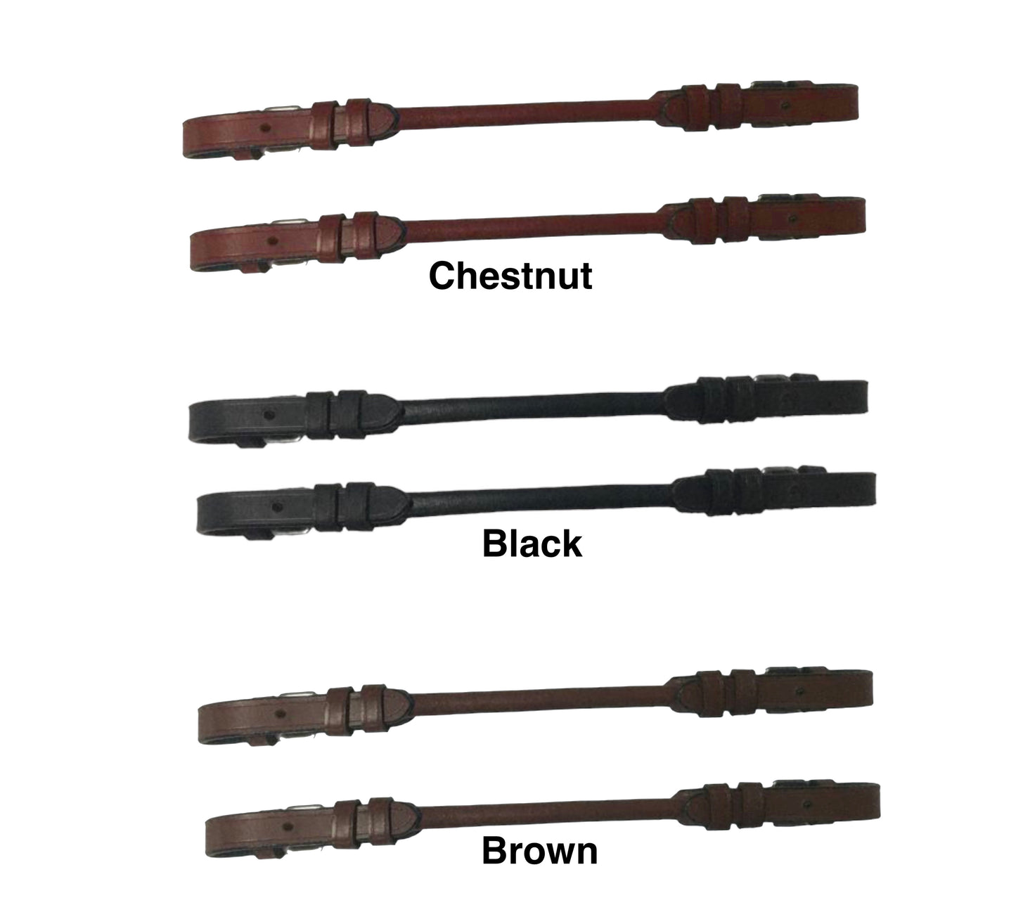 Majestic Ally Pair of Rolled Leather Buckeled Grab Strap for English Saddles, Hand Hold Strap for Safety When Riding Horse - Pack of 2