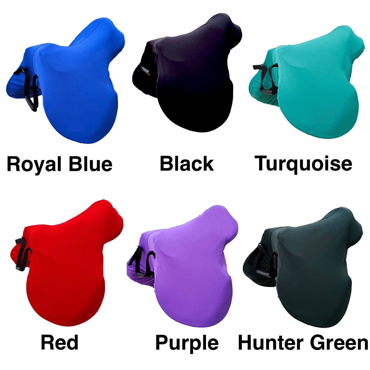 Majestic Ally English Saddle Cover with Adjustable Handle, 4-Way Stretch Spandex/Elastane Fabric, Multiple Colors