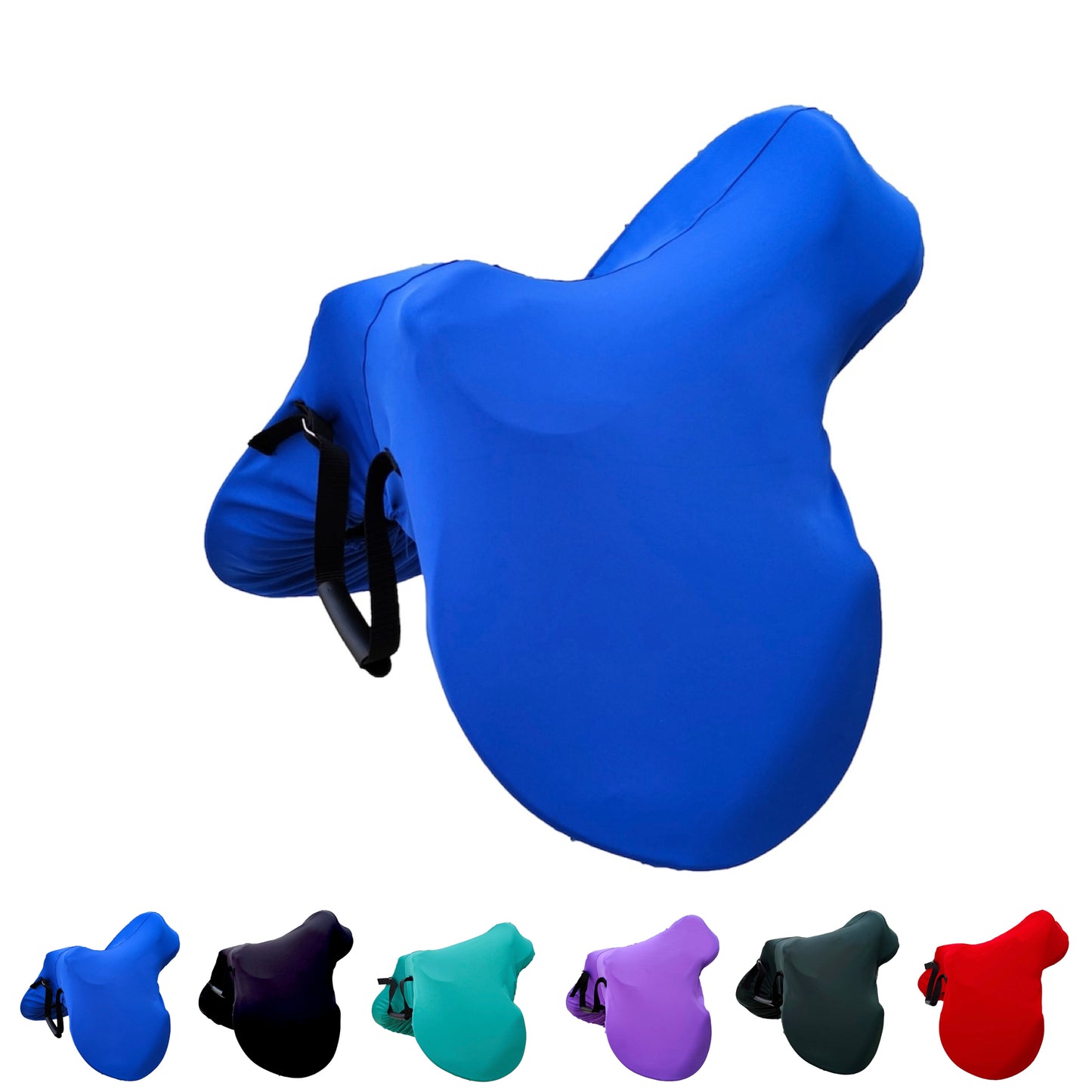 Majestic Ally English Saddle Cover with Adjustable Handle, 4-Way Stretch Spandex/Elastane Fabric, Multiple Colors