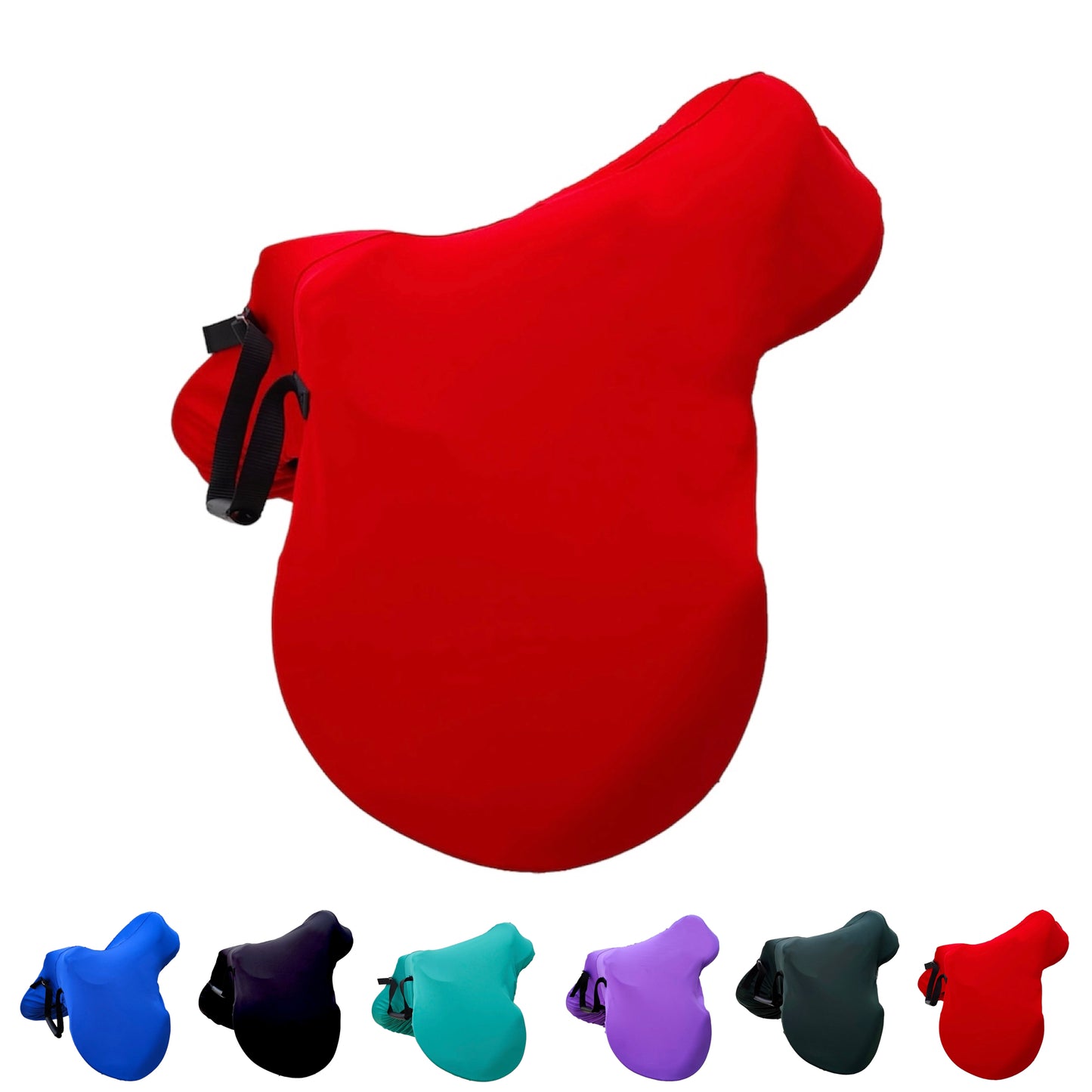 Majestic Ally English Saddle Cover with Adjustable Handle, 4-Way Stretch Spandex/Elastane Fabric, Multiple Colors