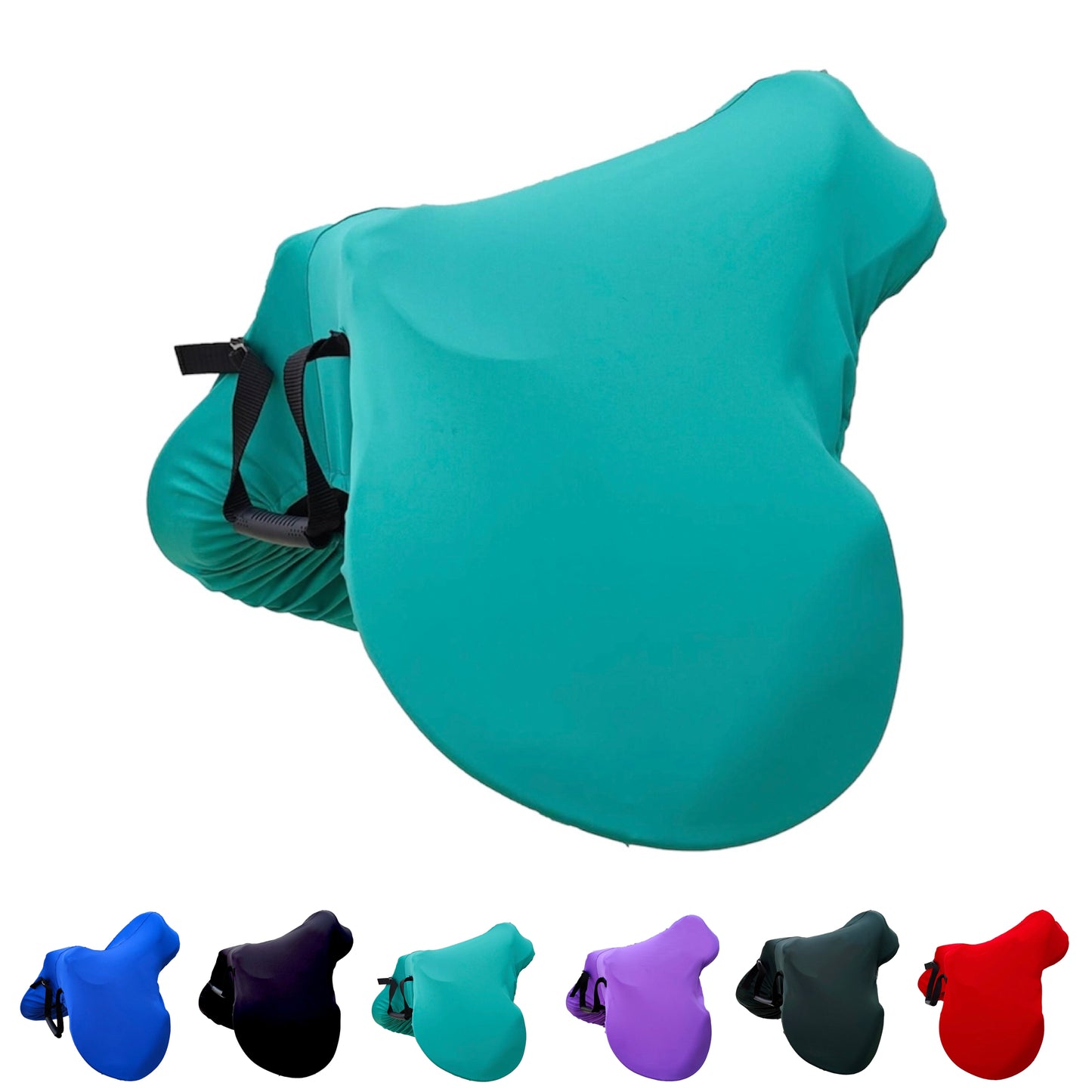 Majestic Ally English Saddle Cover with Adjustable Handle, 4-Way Stretch Spandex/Elastane Fabric, Multiple Colors