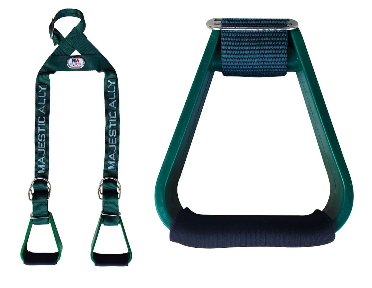 Majestic Ally Youth Stirrup – Heavy Duty Nylon Overlay, Adjustable & Padded for Comfort