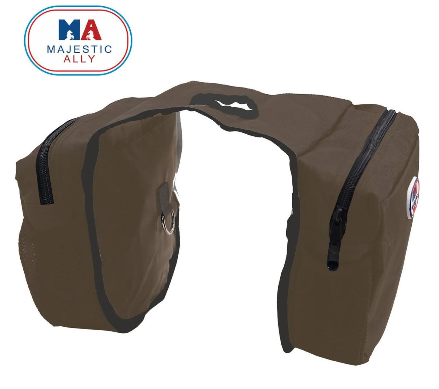 Majestic Ally Insulated Economy Horn Bag for Western Saddle with Mesh Pockets