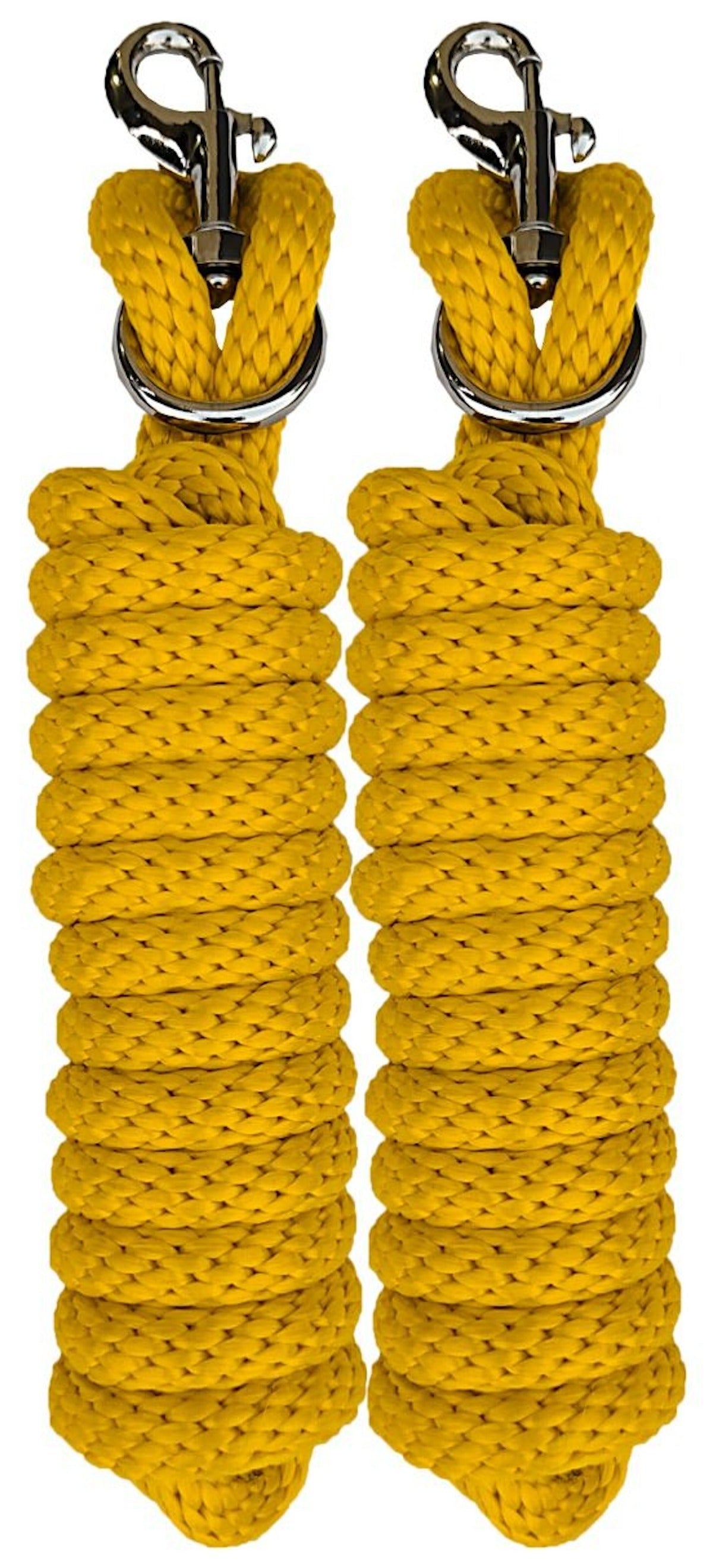 Majestic Ally Pack of 2 Solid Poly Lead Rope for Horses & Livestock – 10 Foot Long and 5/8 inch Thick - Replaceable Heavy-Duty Bolt Snap – Handmade – Soft, Broken in Feel