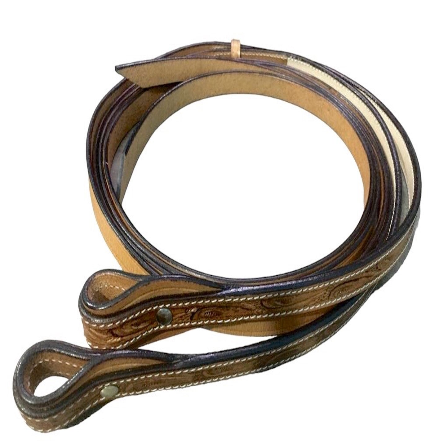 Majestic Ally Tooled Leather Reins – 8 ft Long, 5/8” Wide | Western Riding Split Reins for Horses