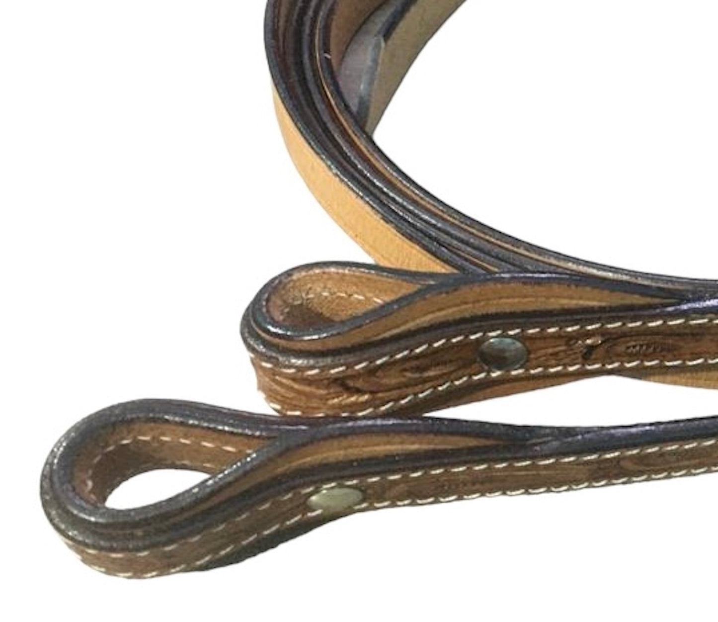 Majestic Ally Tooled Leather Reins – 8 ft Long, 5/8” Wide | Western Riding Split Reins for Horses