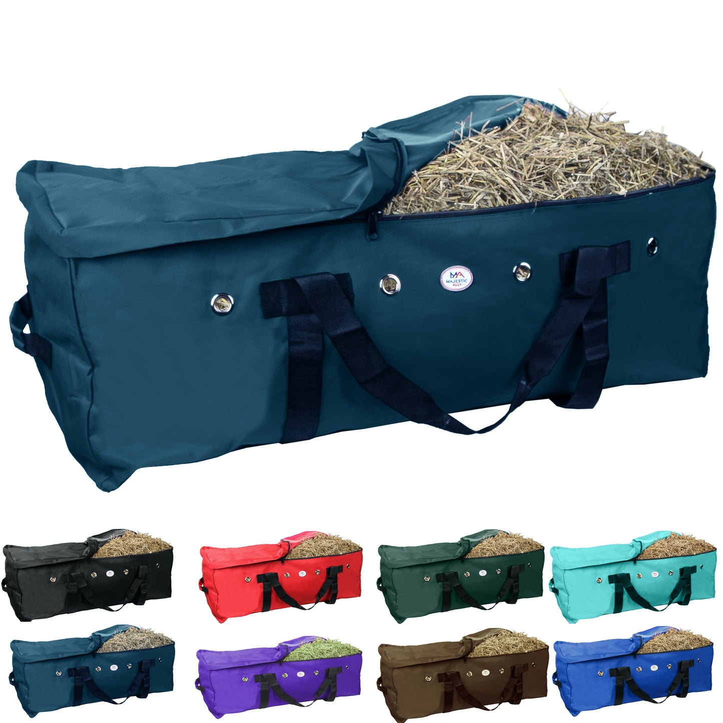 Majestic Ally 1200 D Nylon Fabric Large 44” x 20” x 16” and Extra Large 53"x 29" x 21" Heavy-Duty Hay Bale Storage Bag