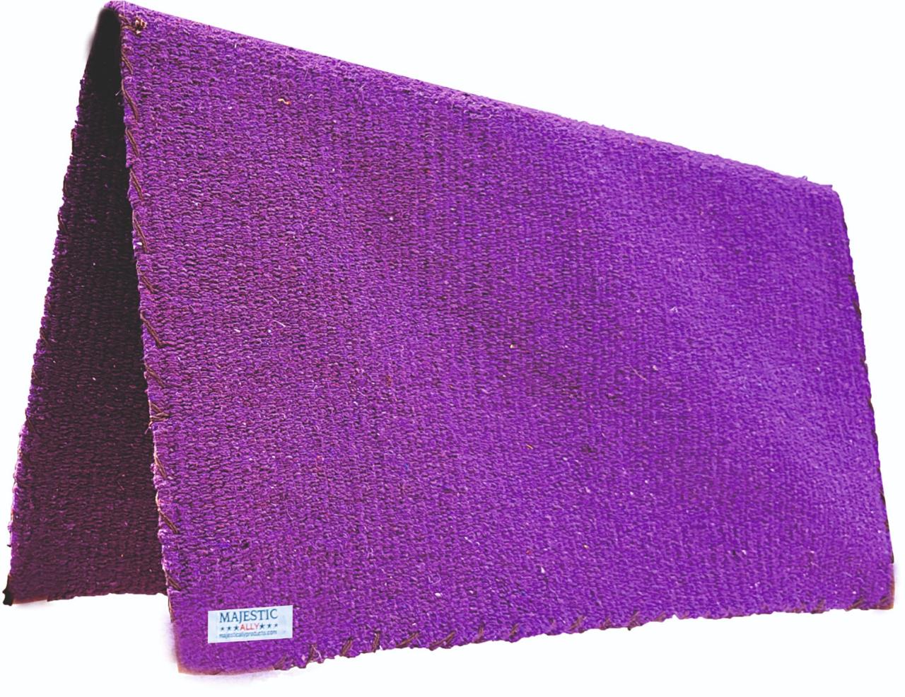 Majestic Ally Solid Color 34"x 36" Traditional Acrylic Saddle Blanket with Hemline Edges-3.7 lbs