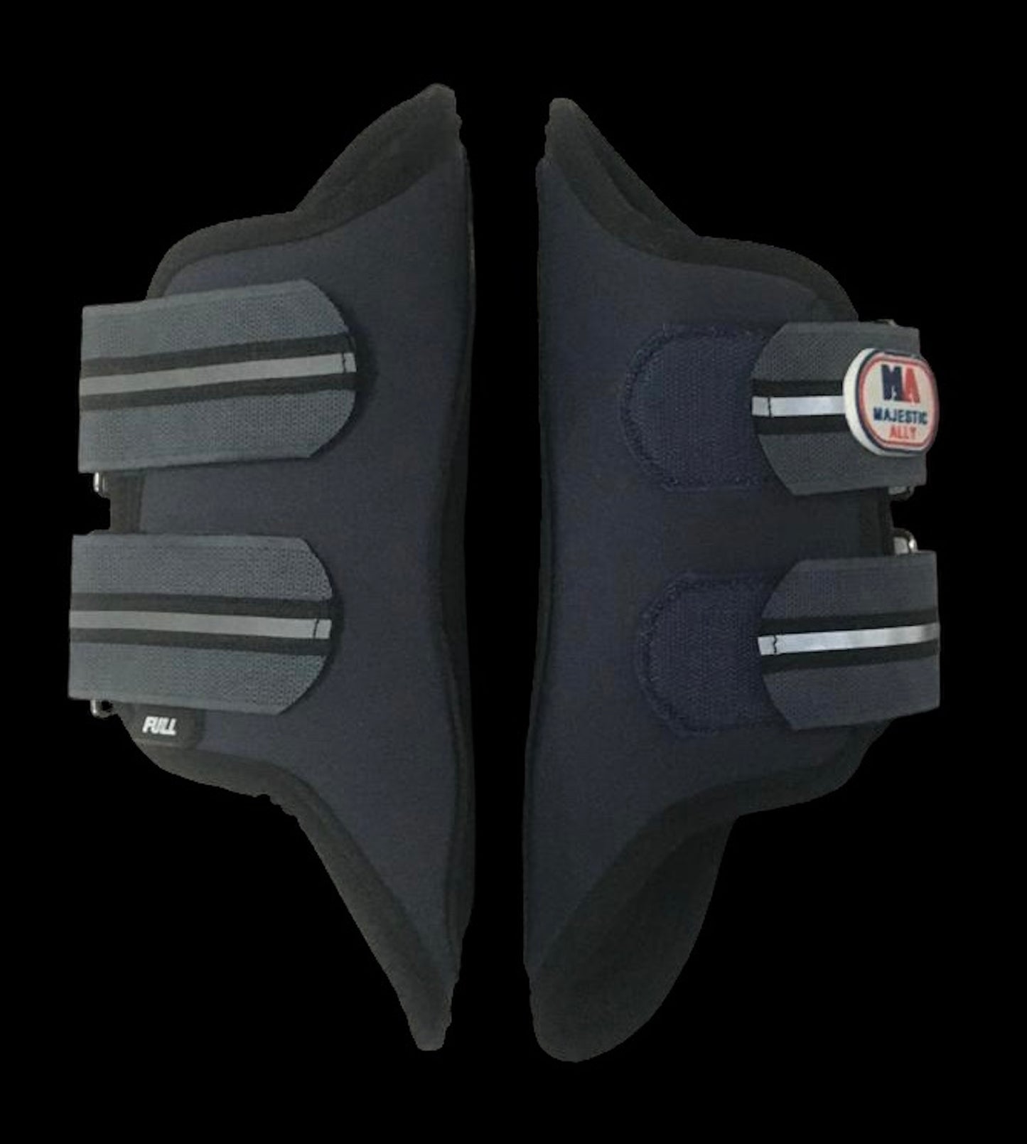 Majestic Ally Horse Splint Boots, 2 Pc Set, Turnout, and Riding Wraps for Front or Back Legs, Breathable Neoprene