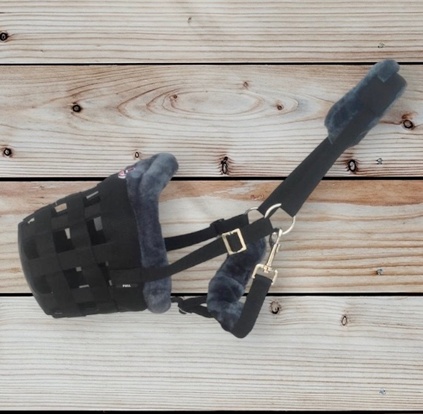 Majestic Ally Mink Fleece Padded Muzzle Halter Full