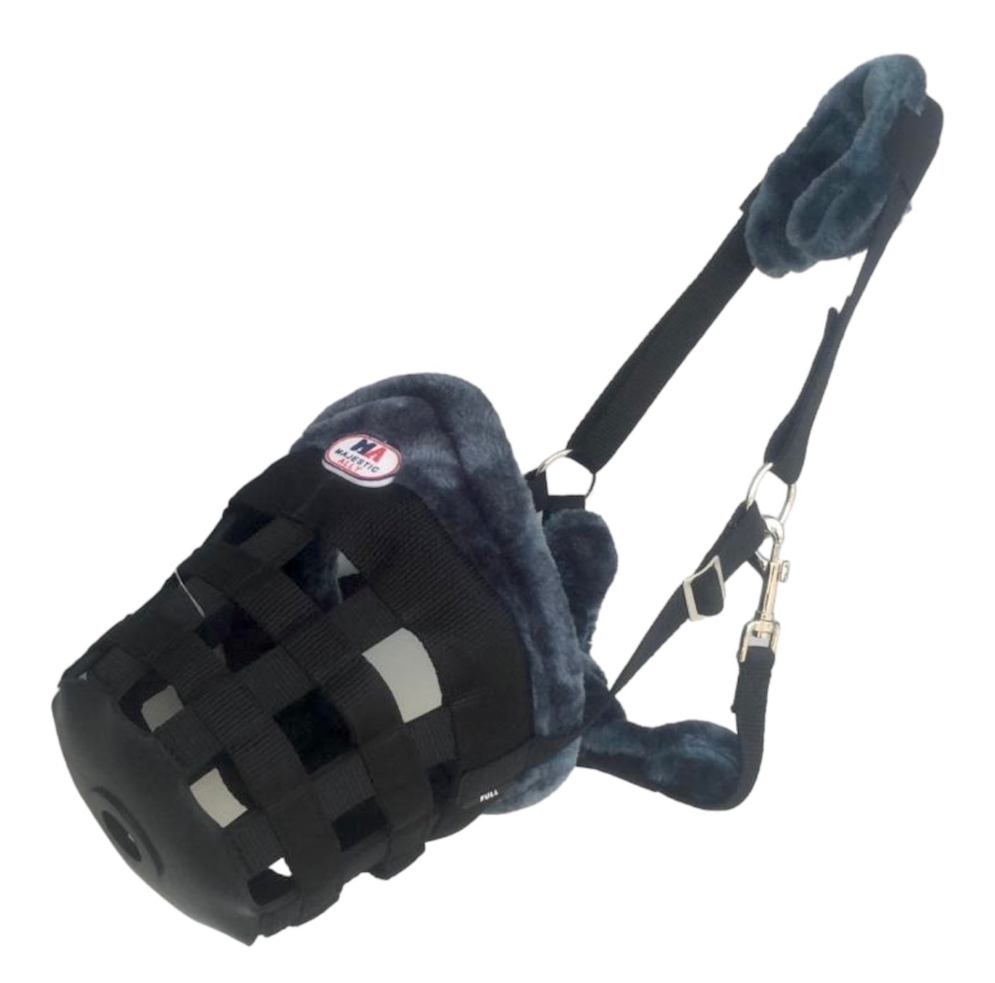 Majestic Ally Mink Fleece Padded Muzzle Halter Full