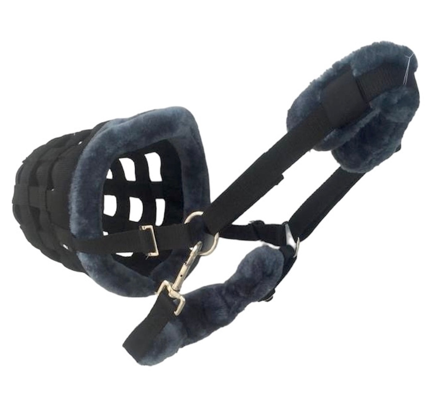 Majestic Ally Mink Fleece Padded Muzzle Halter Full