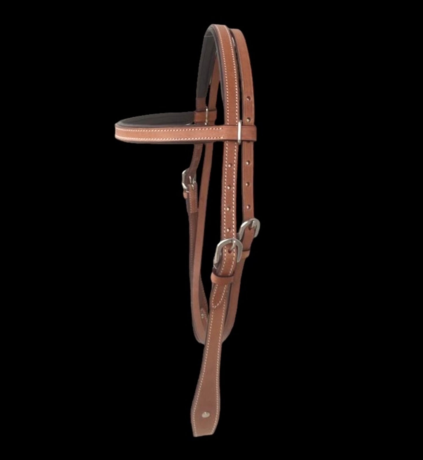 Majestic Ally Padded Leather Brow Band Headstall for Horses