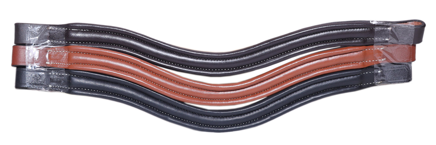Majestic Ally Curved Crystal Padded Premium Leather English Browband for Horse Bridle