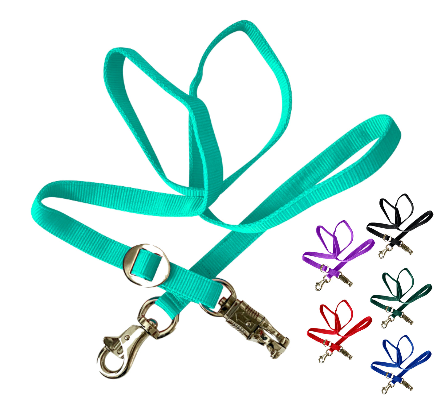 Majestic Ally Double Thick 36" to 72" Cross Tie for Horse Haulage, Cross tie with Adjustable Buckle, Panic Snap and Bull Snap – 1" Wide by 36" to 72" Long (Red)…