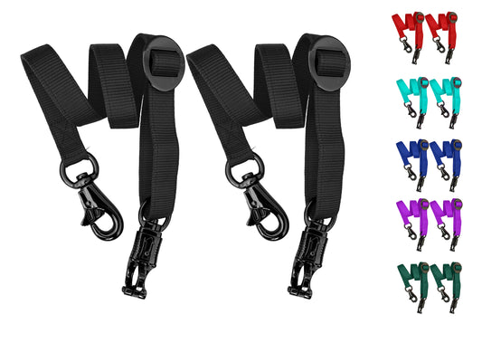 Majestic Ally Pack of 2, Double Thick Trailer Tie for Horse Haulage, with Adjustable Buckle, Panic Snap and Bull Snap – 1 Inch by 36 Inch