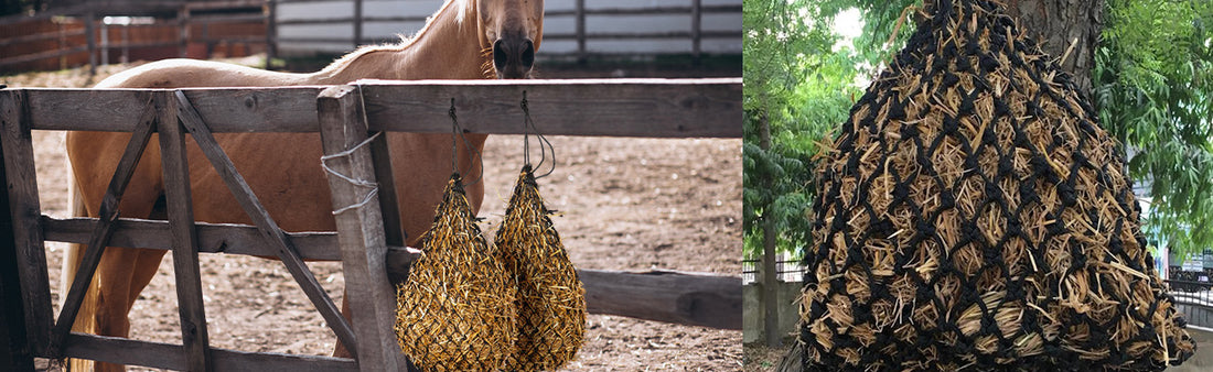 Elevate Your Horse's Feeding Experience with Majestic Ally's Slow Feed Hay Nets