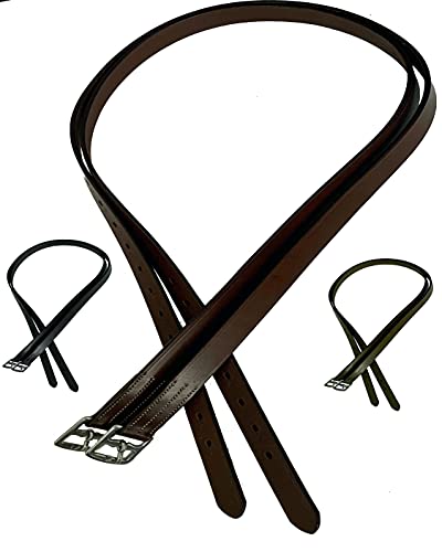 Majestic Ally Genuine Leather English Stirrup Leathers (Pack of 2)