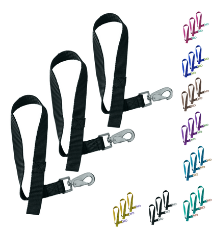 Majestic Ally Pack of 3 Horse Bucket Strap Hangers – Practical and Easy Design for Indoor or Outdoor Use -Set of 3,-1"x22"