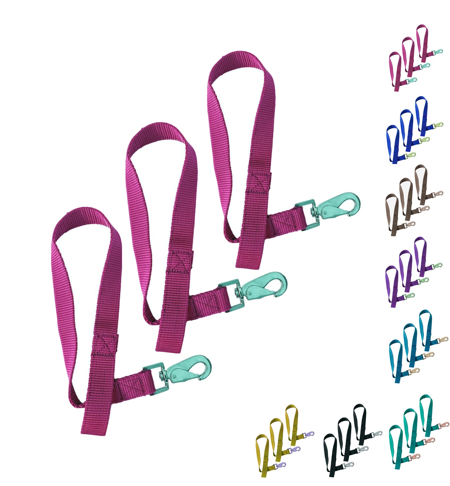 Majestic Ally Pack of 3 Horse Bucket Strap Hangers – Practical and Easy Design for Indoor or Outdoor Use -Set of 3,-1"x22"