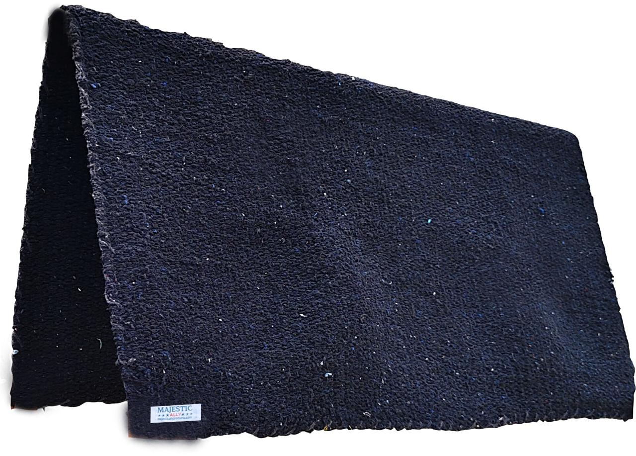Majestic Ally Solid Color 34"x 36" Traditional Acrylic Saddle Blanket with Hemline Edges-3.7 lbs