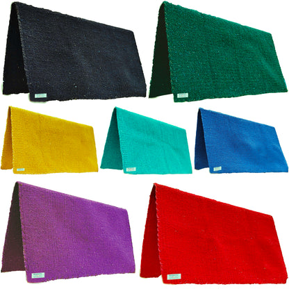 Majestic Ally Solid Color 34"x 36" Traditional Acrylic Saddle Blanket with Hemline Edges-3.7 lbs