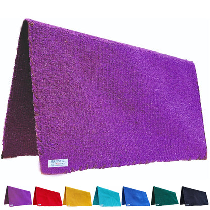 Majestic Ally Solid Color 34"x 36" Traditional Acrylic Saddle Blanket with Hemline Edges-3.7 lbs