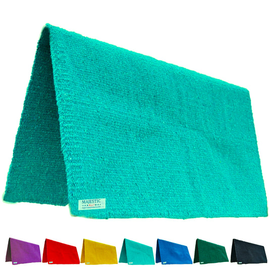 Majestic Ally Solid Color 34"x 36" Traditional Acrylic Saddle Blanket with Hemline Edges-3.7 lbs