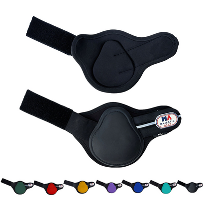 Majestic Ally Horse Leg Protection Fetlock and Tendon Boots Set, PU Shell, Neoprene Lining, Hook and Loop Closures, Multiple Colors and Sizes