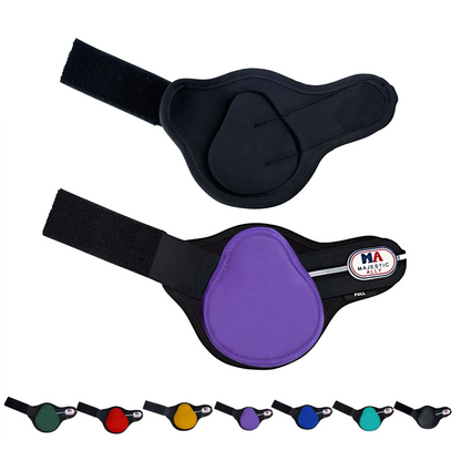 Majestic Ally Horse Leg Protection Fetlock and Tendon Boots Set, PU Shell, Neoprene Lining, Hook and Loop Closures, Multiple Colors and Sizes
