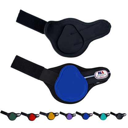 Majestic Ally Horse Leg Protection Fetlock and Tendon Boots Set, PU Shell, Neoprene Lining, Hook and Loop Closures, Multiple Colors and Sizes