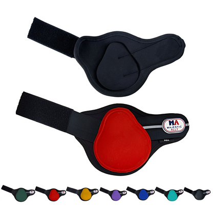 Majestic Ally Horse Leg Protection Fetlock and Tendon Boots Set, PU Shell, Neoprene Lining, Hook and Loop Closures, Multiple Colors and Sizes