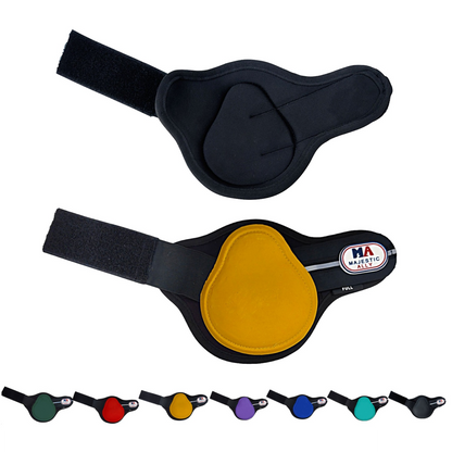 Majestic Ally Horse Leg Protection Fetlock and Tendon Boots Set, PU Shell, Neoprene Lining, Hook and Loop Closures, Multiple Colors and Sizes
