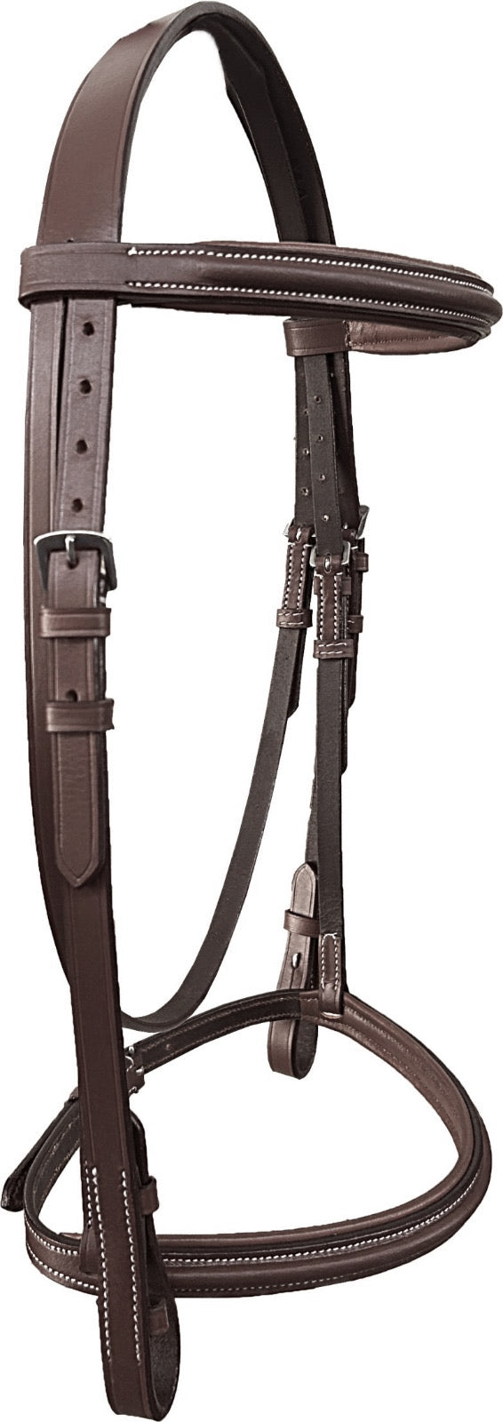 Majestic Ally Padded Raised English Bridle, Premium Leather, Matching Laced Reins