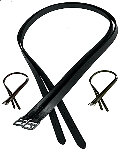 Majestic Ally Genuine Leather English Stirrup Leathers (Pack of 2)