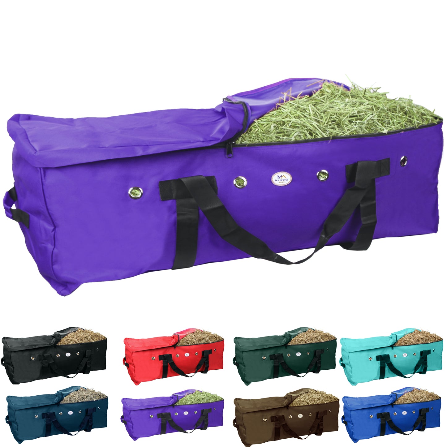 Majestic Ally 1200 D Nylon Fabric Large 44” x 20” x 16” and Extra Large 53"x 29" x 21" Heavy-Duty Hay Bale Storage Bag