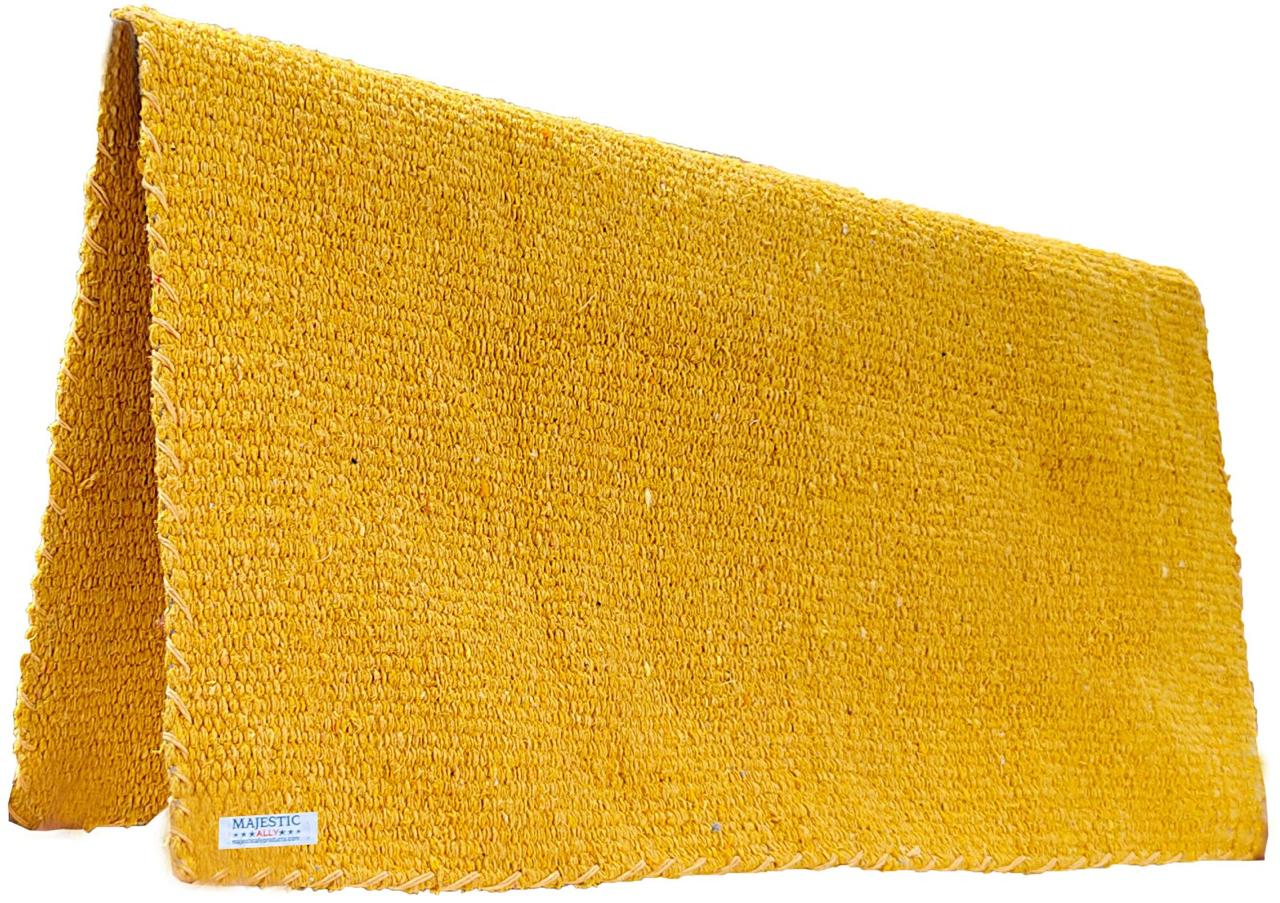 Majestic Ally Solid Color 34"x 36" Traditional Acrylic Saddle Blanket with Hemline Edges-3.7 lbs
