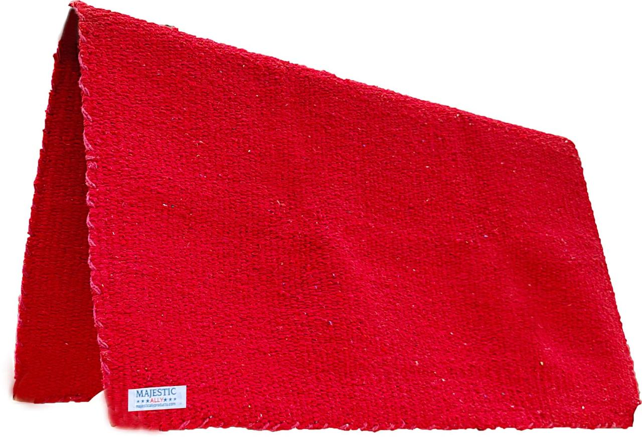 Majestic Ally Solid Color 34"x 36" Traditional Acrylic Saddle Blanket with Hemline Edges-3.7 lbs