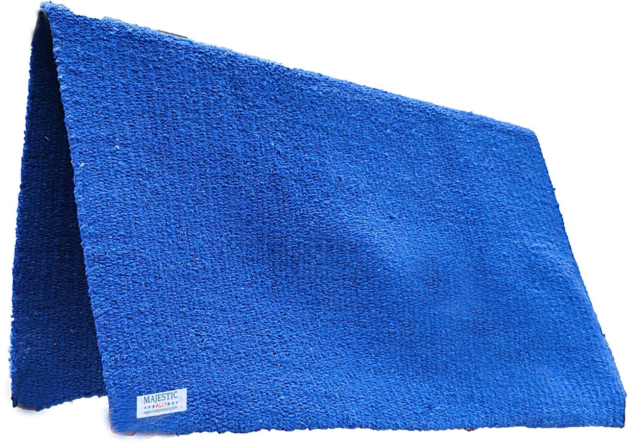 Majestic Ally Solid Color 34"x 36" Traditional Acrylic Saddle Blanket with Hemline Edges-3.7 lbs