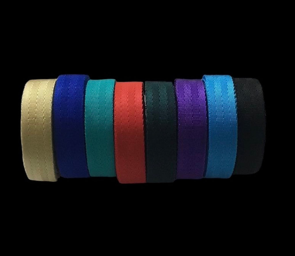 Majestic Ally 1" / 1.5" Wide and 2 / 5 Yards Long Polypropylene Webbing for DIY Projects - Multicolored Set of 8