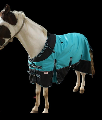 Majestic Ally 600 D Ripstop Nylon Horse Turnout Blanket Waterproof, Heavyweight Coverage, Rain and Weather Resistant for Fall, or Cold Winter Weather, 250 GSM Fill