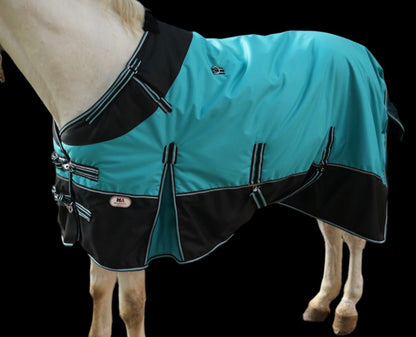 Majestic Ally 600 D Ripstop Nylon Horse Turnout Blanket Waterproof, Heavyweight Coverage, Rain and Weather Resistant for Fall, or Cold Winter Weather, 250 GSM Fill