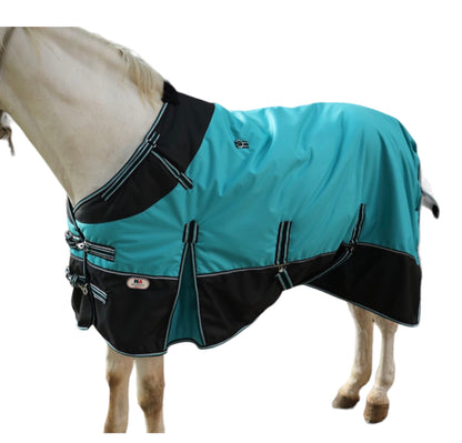 Majestic Ally 600 D Ripstop Nylon Horse Turnout Blanket Waterproof, Heavyweight Coverage, Rain and Weather Resistant for Fall, or Cold Winter Weather, 250 GSM Fill