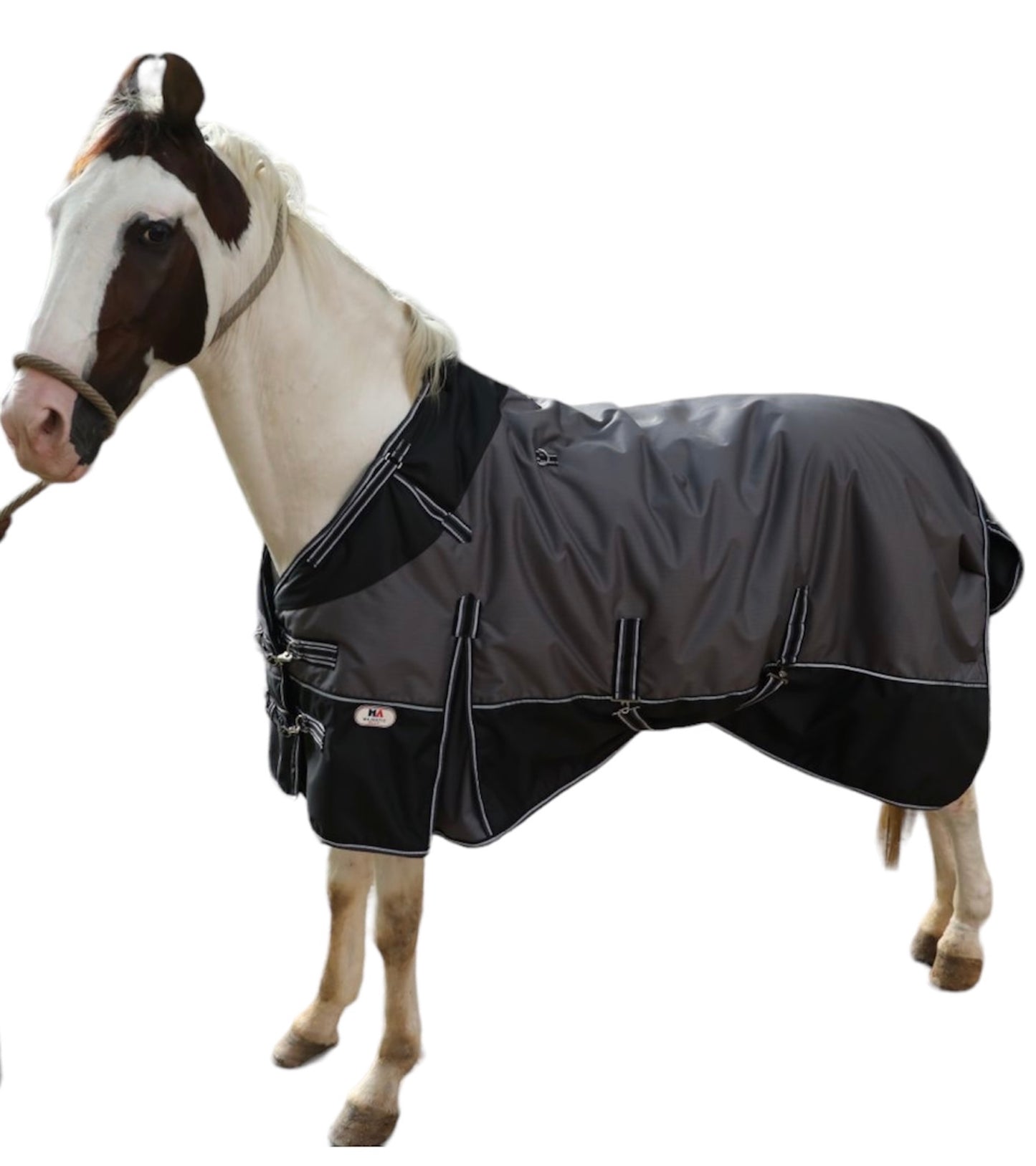 Majestic Ally 600 D Ripstop Nylon Horse Turnout Blanket Waterproof, Heavyweight Coverage, Rain and Weather Resistant for Fall, or Cold Winter Weather, 250 GSM Fill