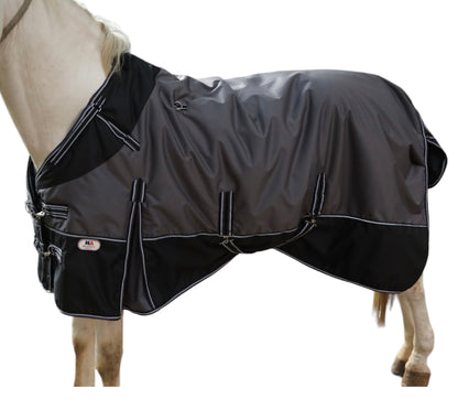 Majestic Ally 600 D Ripstop Nylon Horse Turnout Blanket Waterproof, Heavyweight Coverage, Rain and Weather Resistant for Fall, or Cold Winter Weather, 250 GSM Fill